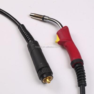 China Euro Safety Two Color Handle 24KD Gas Welding Torch MAG Connector MIG Torch for sale