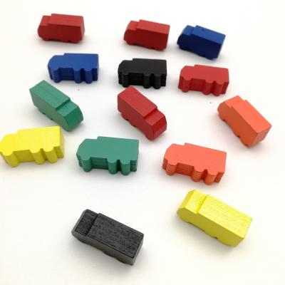 China Custom Wooden Board Game Component Pieces Board Game Pieces Wooden Game Car for sale