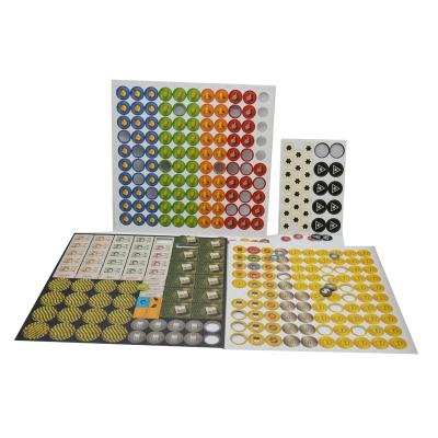 China Custom Compound Board Game Chips Printing Paper Cardboard Punch For Board Game for sale