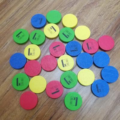 China Custom Printing High Quality Wooden Tokens Wooden For Board Game With Logo for sale