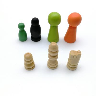 China Custom Wooden Board Game Industry Pawns Board Game Pawns Pieces for sale