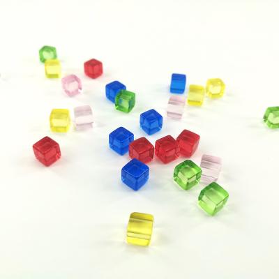 China Borad 6 Game Pieces Custom 8x8x8mm Sided Acrylic Board Game Cube Pieces for sale