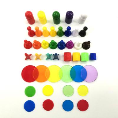 China Borad Game Chips Custom Printed Board Game Accessories Coin Plastic/Acrylic Pledge Coin Disk Bingo Symbolic Chip Pieces for sale