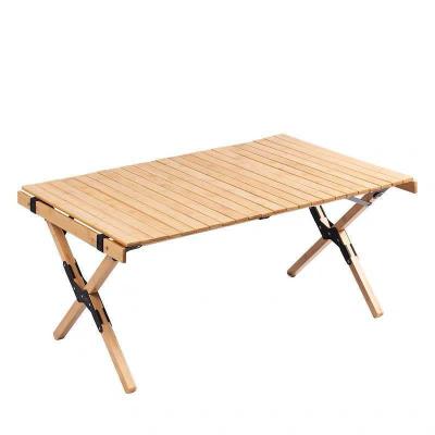 China 2022 Portable Foldable Best Selling Camp Table Solid Folding Dining Table And Chairs Beech Table For Outdoor for sale