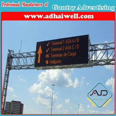 China Gantry Cross Road Traffic Billboard LED Screen Sign for sale