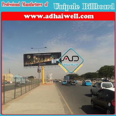 China Hight Quality Outdoor Advertising Unipole Billboard Display 18m x6m in Africa for sale