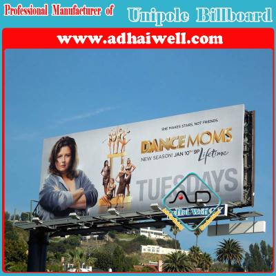 China Double Side Advertising Unipole Structure Billboard Display for sale