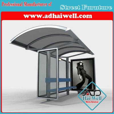 China Public Furniture Good Design Bus Stop Shelter Station for sale