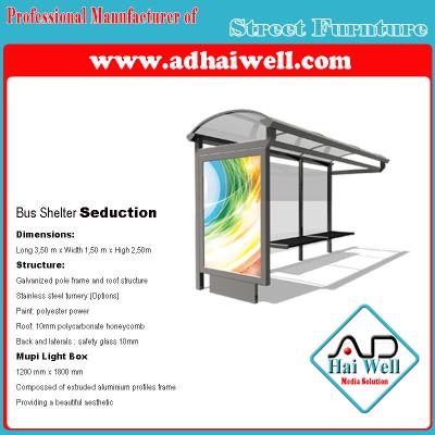 China Outdoor Street Furniture Bus Stop Station for sale