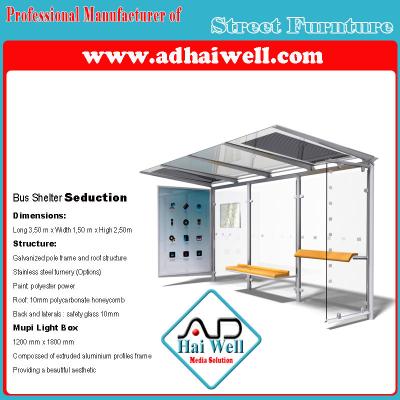 China Bus Stop Shelter Advertising Equipment for sale