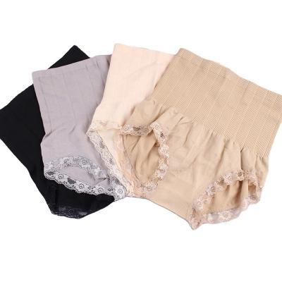 China Shape Antibacterial Waist Shaping Tuck Pants Women High Waist And Yoga Control Lace Tummy Plus Size Pants for sale