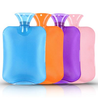 China RWB3001 Corduroy PVC Water Bottle 2L High Quality Transparent Extra Long Hot Water Bag for sale