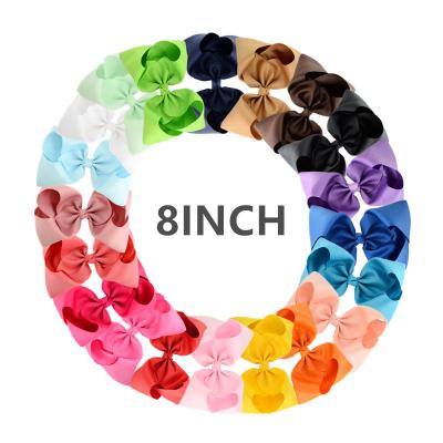 China Hair Styling Tools RAC1016 Big Size Large Jojo Bows Hair Bows Clip Girls Shape To Hair Accessories 20 Colors for sale