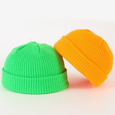 China Fashion 24 Colors Mens Beanies Women Acrylic Knit Trawler Beanie Hat Warm Winter Hats Caps for sale