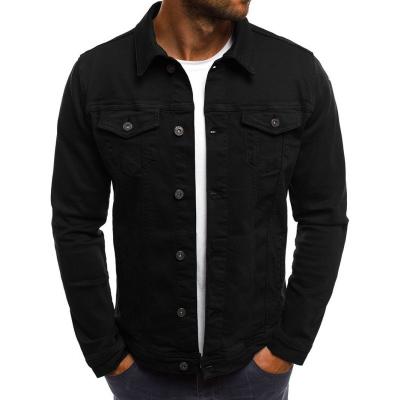 China Wholesale Good Quality Thin Thickened Slim Coat Mens Solid Color Denim Solid Color Denim Black Work Jacket for sale