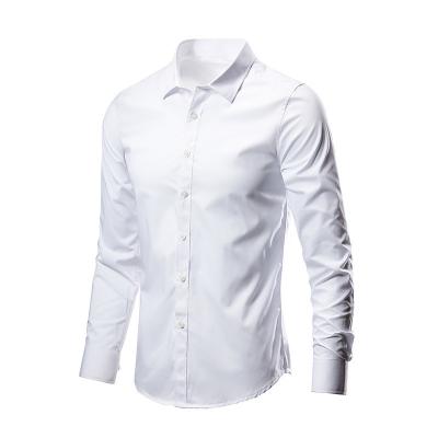 China Factory Wholesale Fashion Business Breathable Slimming Non-Iron Shirt Men's Simple Work Shirts for sale