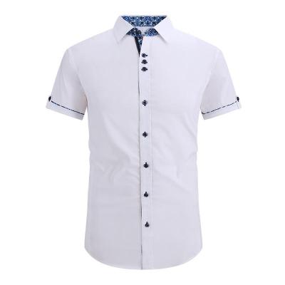 China Wholesale New Fashion Business Men's Bamboo Short Sleeve Shirt Men's Top Shirts Breathable for sale