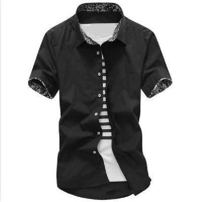 China Factory Wholesale European Slim Fashion Breathable Floral Shirt Men's Casual Single Shirts And American for sale