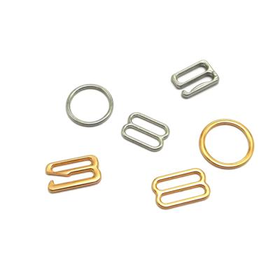 China Custom Made Eco-Friendly Gold O Ring Bra Hooks Fastener Alloy Metal Clasp For Fashion Swimwear Bikini for sale