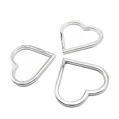 China Fashion Design Heart Shape Metal Ring Eco - Friendly Buckle For Clothing 40 Mm for sale