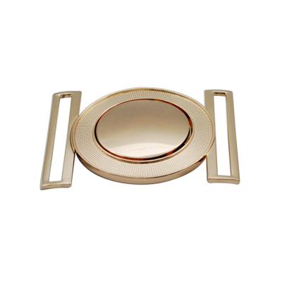 China Custom Made Zinc Alloy Inner 50mm Width Two Belt Buckle Common Buckle Eco-Friendly Parts For Elastic Band for sale