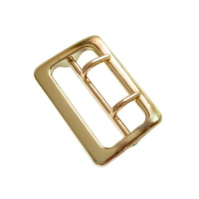 China Fashion Eco-friendly Design Gold Metal Double Pin Custom Leather Belt Buckle For Clothes for sale