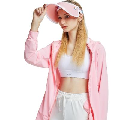 China Supield 2269A Long Sleeve Outdoor Beach Sunscreen Anorak Anti Mosquito UPF600+ Breathable Pink Skin Sun Protection For Women for sale