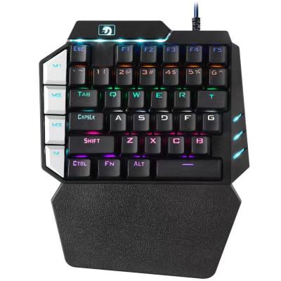 China Anti-ghosting Universal 35 Keys Gaming Keyboard One Hand Wired Mechanical Keyboard For PUGB Mobile Gaming Keyboard PC Upright Laptop for sale