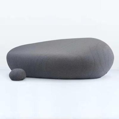 China Cozy Comfortable Modern Fabric Living Room Furniture Comfortable Soft Round Pouf With Factory Price for sale