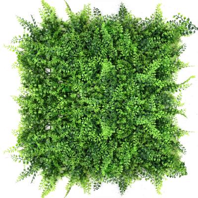 China Minimalist Wholesale Plastic Artificial Ivy Hedge Grass Panel Fence Plants Green Wall For Garden Decoration for sale