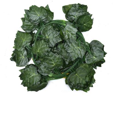 China Real Touch Ivy Leaves Plastic Vines Artificial Green Grape Garland Plants Foliage Flowers Wall for Hanging Decoration for sale