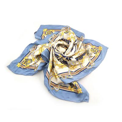 China Chinese Custom Square Printing Silk Square Scarf Women for sale