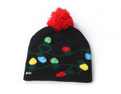 China JOINT Fashion Canton Christmas Hat Purple Christmas Hats Knitted Hat Christmas for sale