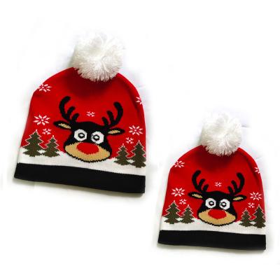 China JOINT Custom Embroidery Knit Winter Hat With Christmas Beanie Hat for sale