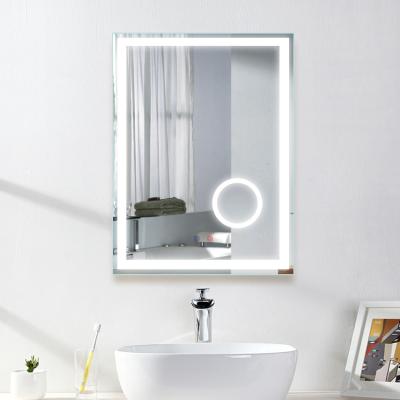 China HD Bath Makeup LED Bathroom Mirror Wall Mounted Magnifying Toilet Vanity Mirror With Lights for sale