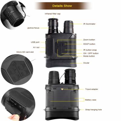 China 2X Magnification Night Vision Binoculars with 3W 850mm IR LED for sale