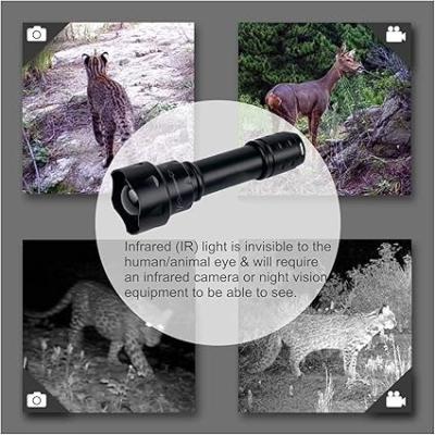 China 850nm IR Illuminator Flashlight, Infrared Light Night Vision Zoomable IR Tactical for sale