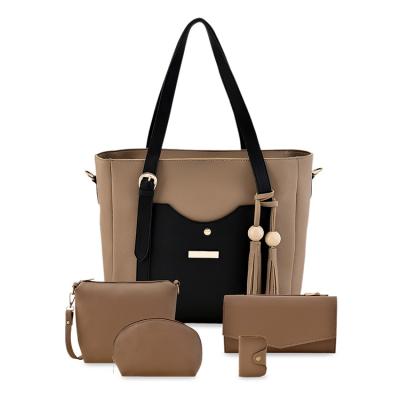 China Fashion Lady Handbag Women Bag PU Handbags 4 Pcs In 1 Set for sale