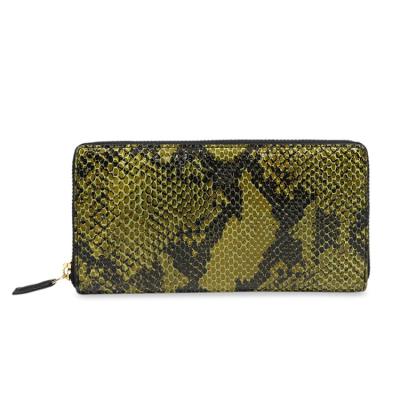 China Waterproof Wholesale Long Card Wallet green snake PU Leather Ladies Fashion Zip Wallet Women Coin Purse for sale