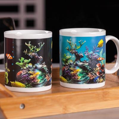 China Custom Viable Wonder Mug Custom Made Novelties Call Coffee Mug Cartoon Mug Color Change Magic Mug for sale