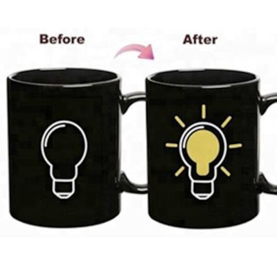 China Viable Wholesale Magic Custom Ceramic Mug Color Changing Coffee Mugs With Custom Logo for sale