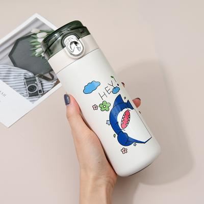 China New PORTABLE cute bouncing straight drinking cup sports gym 304 stainless steel water cup cartoon thermos bottle for sale