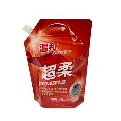 China To Pack Liquid Holder Up Spout Pouch For Laundry Detergent Liquid Packing Bag Manufacturer for sale