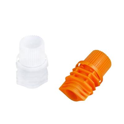 China Non Spill Perfect Quality 10mm Type Double Plastic Spout Cover Best Plastic Spout Caps for sale