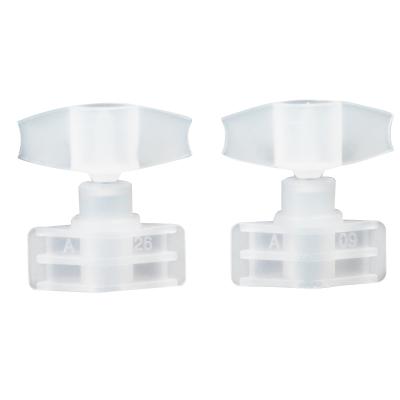 China Non Spill Hot Sale Butterfly Shape 2.5mm Plastic Valve Spout Cap For Cosmetic Lotion Cream Spout Pouch for sale