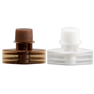 China Non Spill New Products 2021 High Quality Cosmetic Plastic Spout Cap 5.5mm Plastic Spout Cap for sale