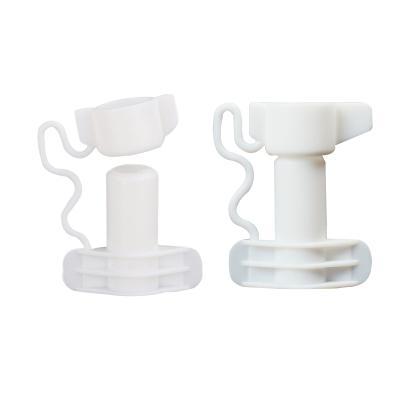 China No Spill United Visible Pipe 6mm Round Tamper Spout Cap With Lanyard Pouch For Skin Care Products Pouch Lids, Caps for sale