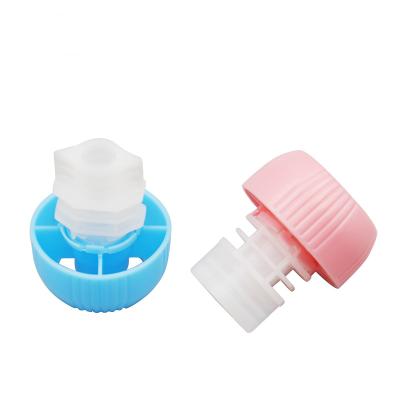 China Child Safe Plastic 8.6mm Drinking Plastic Spout And Bag Screw Lid Double Space Cap For Jelly Pouch for sale