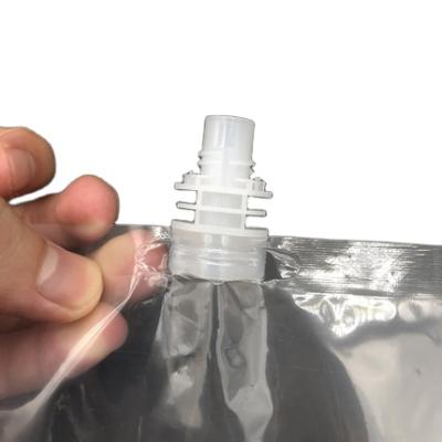 China Non Spill China Factory Best Quality Plastic Spout Cap For Rack Up Bag Salad Ketchup Standing Plastic Spout for sale