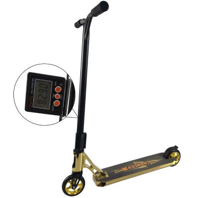 China Youth Adult HIC Freestyle Hip Hop Pro Scooters Extreme Real Gold Plated Rig Stunt Scooter for sale